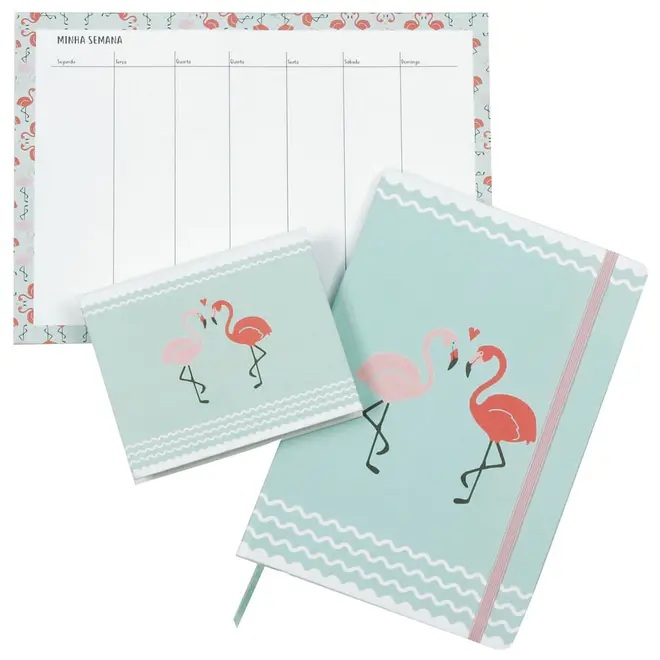 PLANNER SEMANAL FLAMIN-GO - MENTA/FLAMINGO - Foto 3