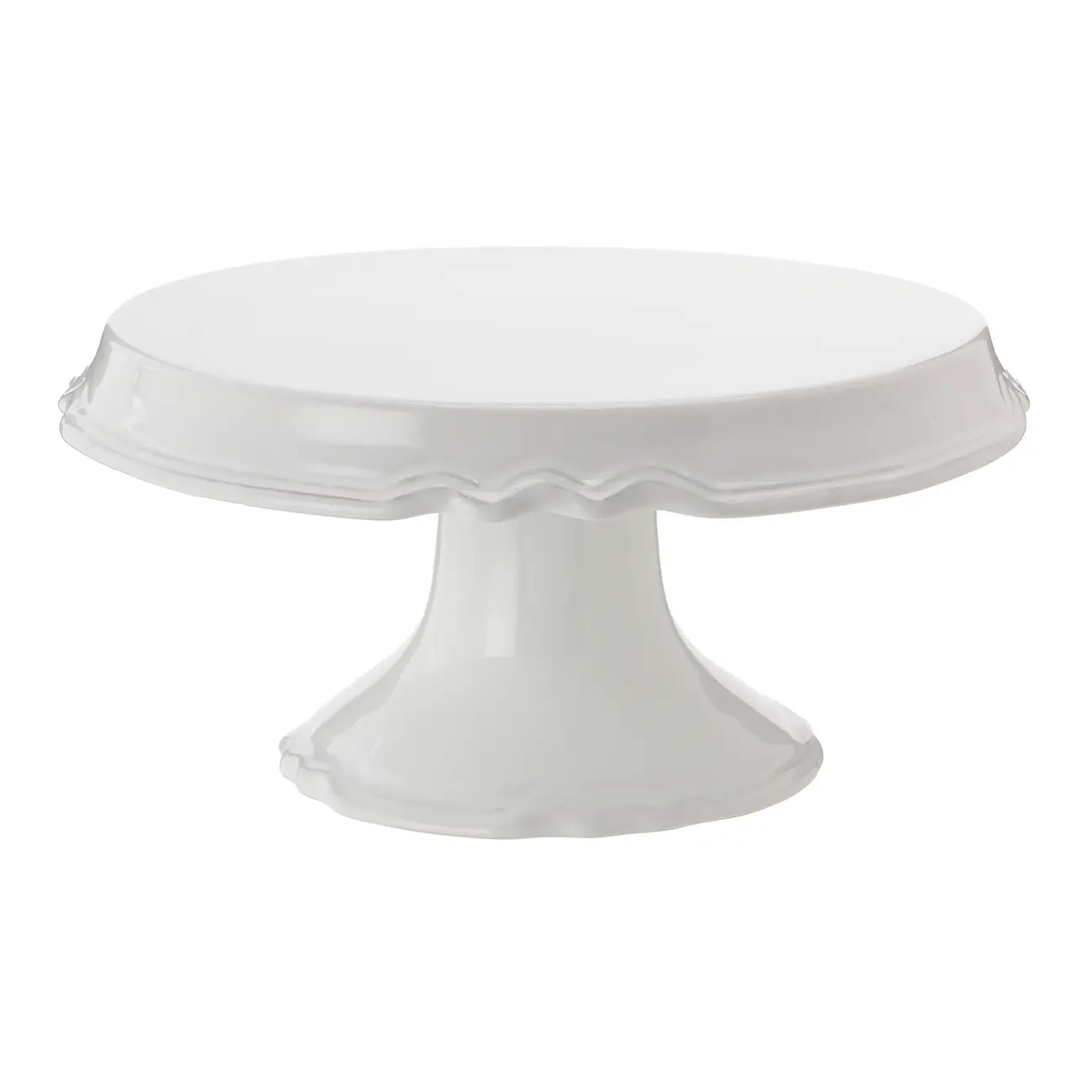 PRATO PARA BOLO COM PÉ 27 CM TRÉSOR - BRANCO - Foto 2