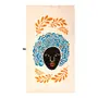 PANO DE PRATO CONJUNTO COM 3 PEÇAS MULHER PÁSSARO - AZUL HISTÓRICO/TERRACOTA - Foto 4