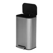 LIXEIRA COM PEDAL 30 L LEXING - INOX/PRETO - Foto 3