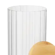 POTE HERMÉTICO 750 ML STRICES - INCOLOR/BAMBU - Foto 3