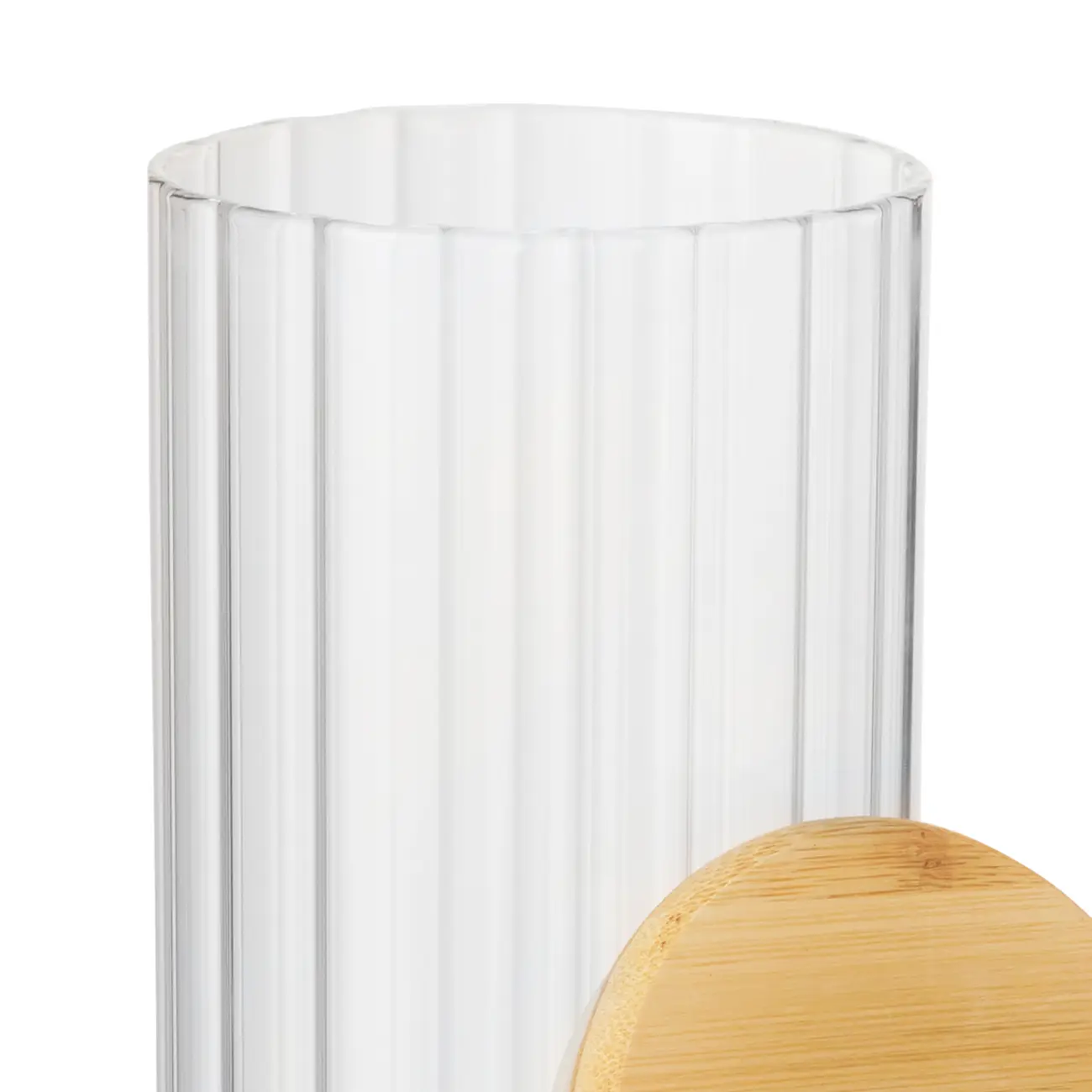 POTE HERMÉTICO 750 ML STRICES - INCOLOR/BAMBU - Foto 3