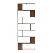 ESTANTE/DIVISÓRIA 80 CM X 2,12 M BLOCK WOOD - NOZES - Foto 4