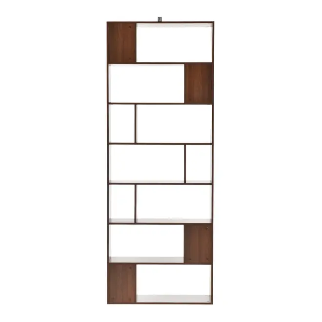 ESTANTE/DIVISÓRIA 80 CM X 2,12 M BLOCK WOOD - NOZES - Foto 4