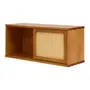 NICHO 1 PORTA DE CORRER COM PALHINHA 34 CM X 80 CM X 25 CM PALHANDI - AMÊNDOA/NATURAL - Foto 4