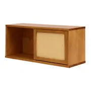 NICHO 1 PORTA DE CORRER COM PALHINHA 34 CM X 80 CM X 25 CM PALHANDI - AMÊNDOA/NATURAL - Foto 4