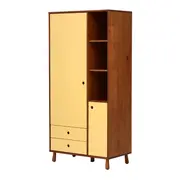 GUARDA-ROUPA DE SOLTEIRO 2 PORTAS/2 GAVETAS SAUÍ - NOZES/ARGILA CRUA - Foto 2