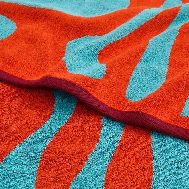 TOALHA 90 CM X 1,50 M VIBRA VERÃO - VERDE ÁGUA/LARANJA - Foto 6
