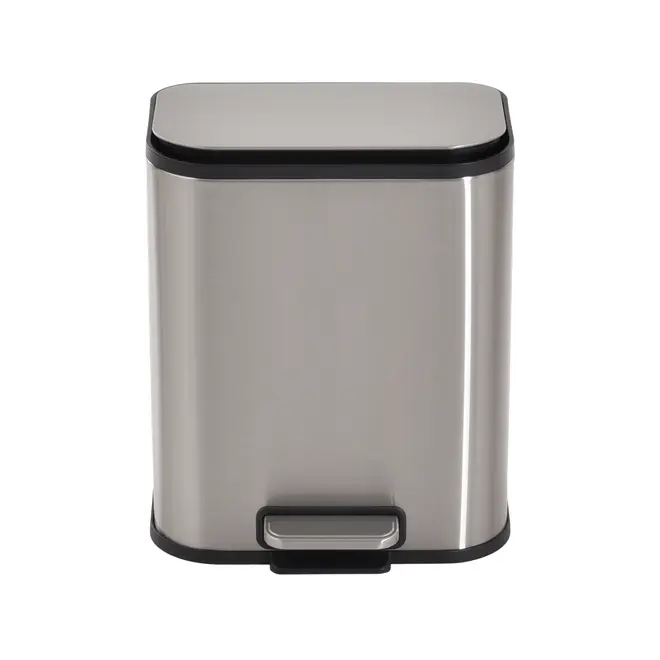 LIXEIRA 5 L LEXING - INOX/PRETO - Foto 1
