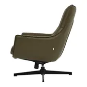 POLTRONA GIRATÓRIA BERGEN JOY - PRETO/MUSGO - Foto 4
