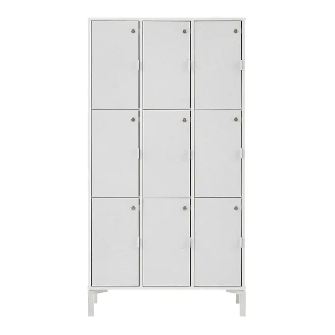 CONJ. 3 ARM LOCKER/ALTO/BAIXO SLEEK - BRANCO/GRANILITE - Foto 2