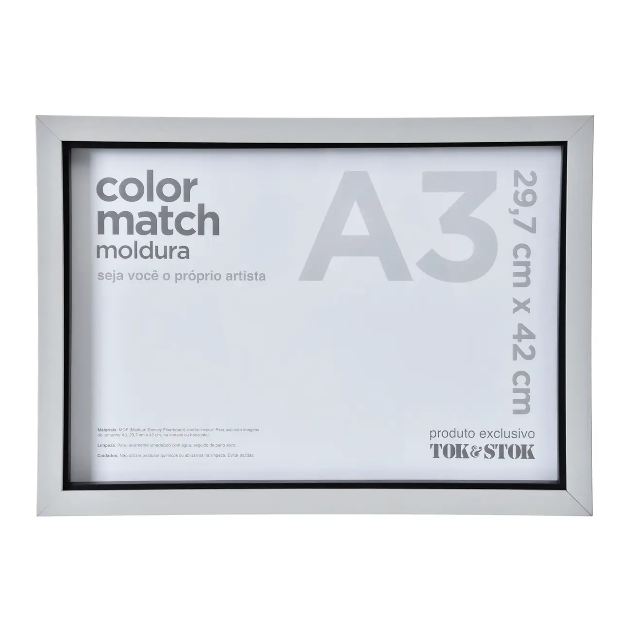 MOLDURA A3 29 CM X 42 CM COLOR MATCH - FLANDRES/PRETO - Foto 1