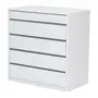 CÔMODA 5 GAVETAS 92 CM X 52 CM NIZE - BRANCO - Foto 2