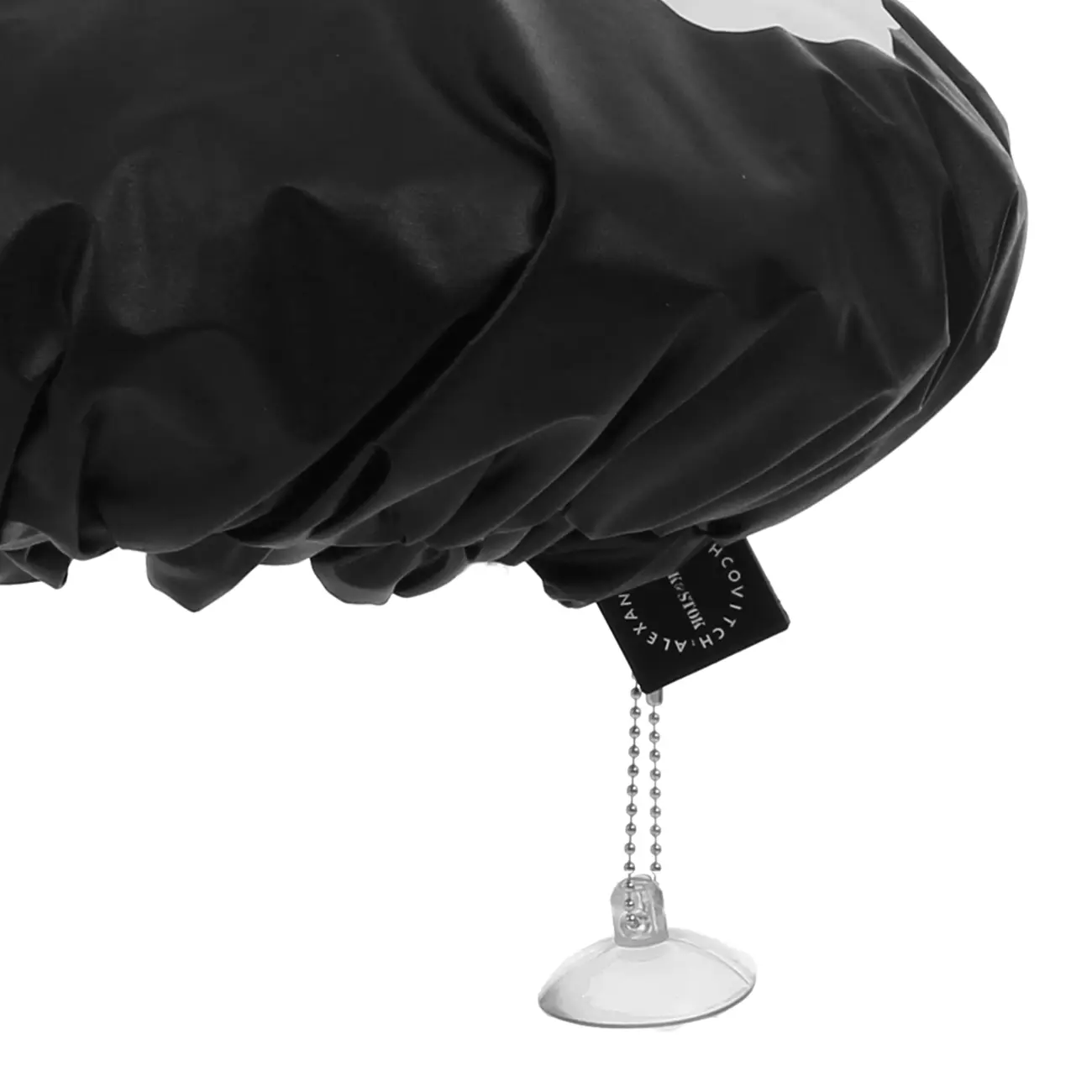 TOUCA PARA BANHO COM VENTOSA CAVEIRA - PRETO/BRANCO - Foto 6