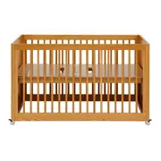 BERÇO COM PALHINHA 70 CM 2 EM 1 - BERÇO/MINICAMA PALHANDI - AMÊNDOA/NATURAL - Foto 3