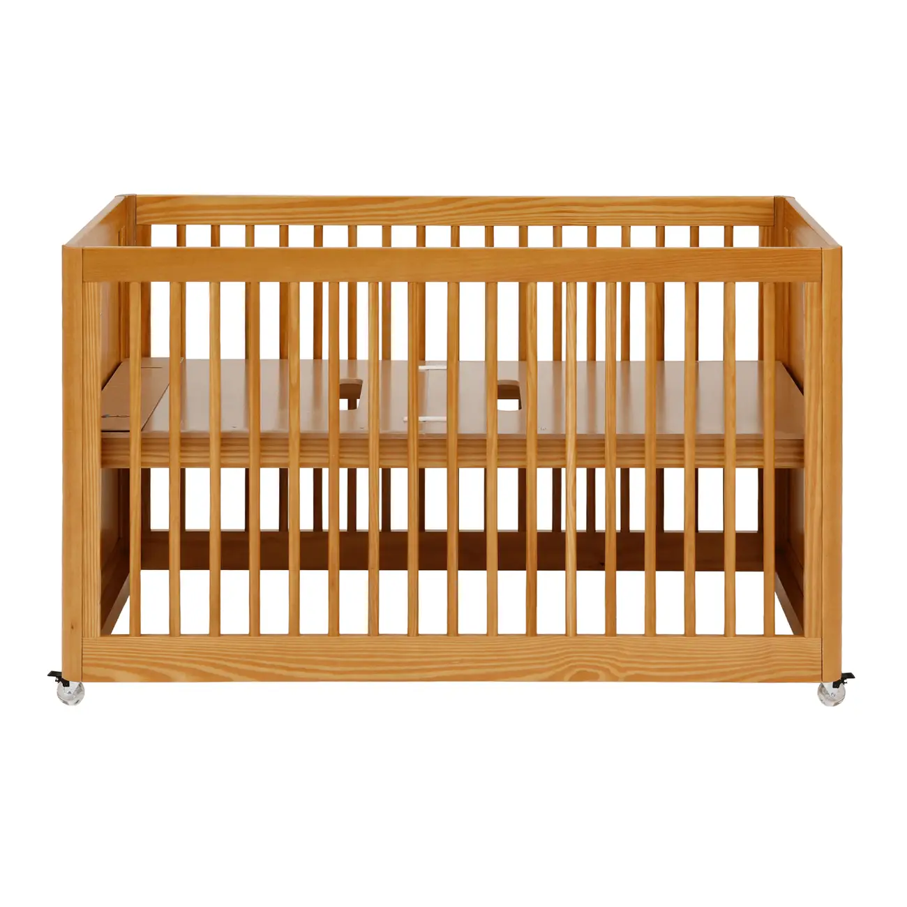 BERÇO COM PALHINHA 70 CM 2 EM 1 - BERÇO/MINICAMA PALHANDI - AMÊNDOA/NATURAL - Foto 3