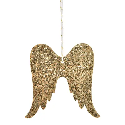 PINGENTE ASAS GLITTER 7 CM NATAL ASTRAL