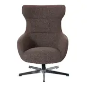POLTRONA GIRATÓRIA STELLAR - CROMADO/MESCLA MARROM - Foto 1