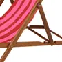 ESPREGUIÇADEIRA RECLINÁVEL EM 3 POSIÇÕES LISTRAS CAMINHOS DO SOL - VERMELHO/ROSA - Foto 10