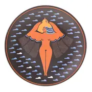 PRATO RASO MULHER PÁSSARO - AZUL/TERRACOTA - Foto 1