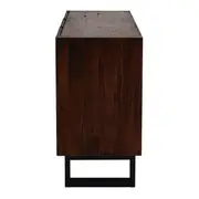 BUFFET 3 PORTAS 1,35 M X 40 CM NIARA - NOZES RÚSTICO/PRETO - Foto 9