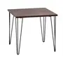 MESA DE JANTAR MESA 80 CM X 80 CM ZAHARA - PRETO/NOZES RÚSTICO - Foto 24