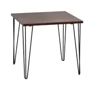 MESA DE JANTAR MESA 80 CM X 80 CM ZAHARA - PRETO/NOZES RÚSTICO - Foto 24