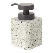 PORTA-SABONETE LÍQUIDO TERRAZZO FUSION - BRANCO/ESTANHO - Foto 3