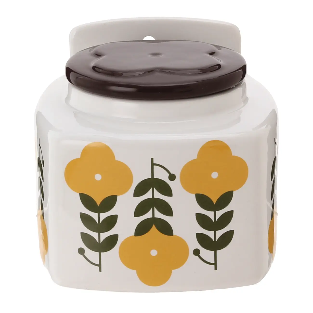 SALEIRO COM TAMPA BLOOMBELOT - BRANCO/MARROM DE LEI - Foto 1