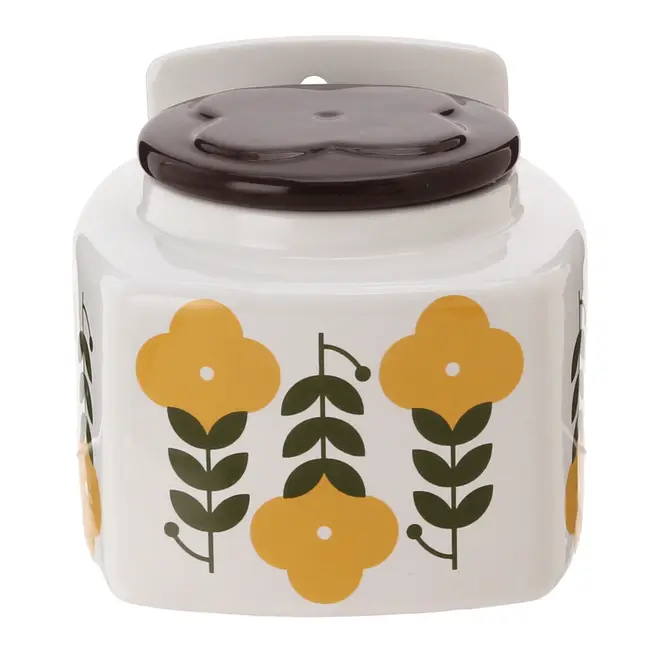 SALEIRO COM TAMPA BLOOMBELOT - BRANCO/MARROM DE LEI - Foto 1