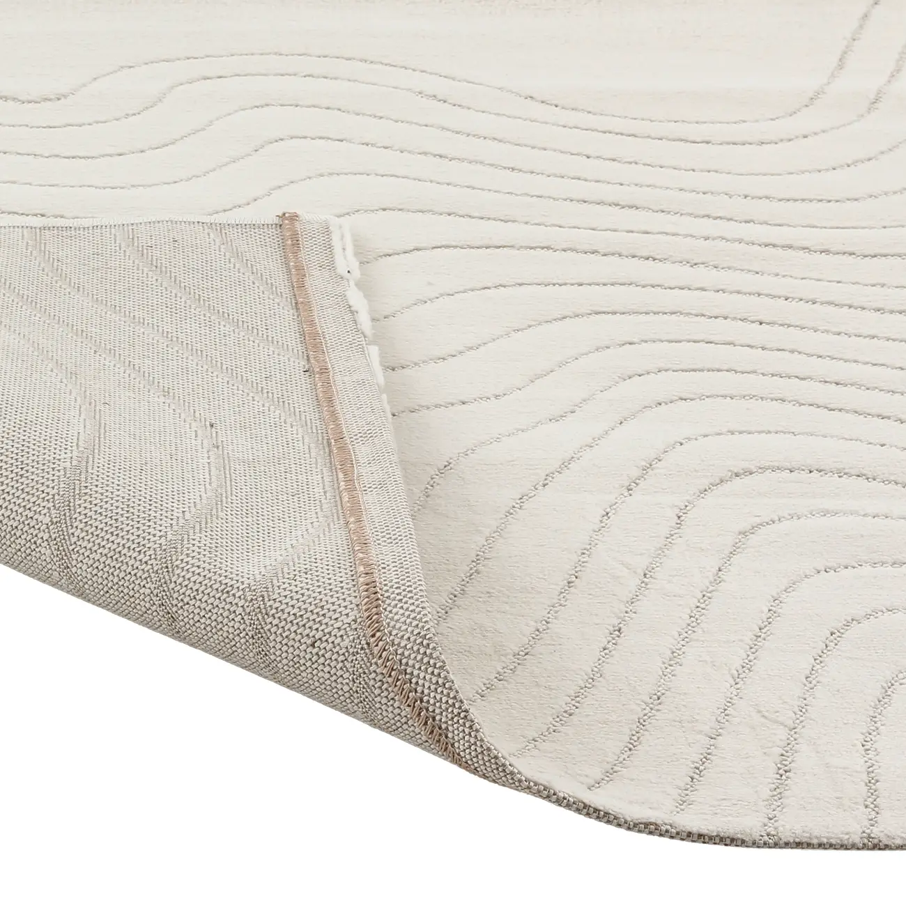 TAPETE 1,50 M X 2 M MOTION - OFF WHITE - Foto 3