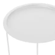 MESA LATERAL REDONDA 41 CM PLATTER - BRANCO - Foto 7