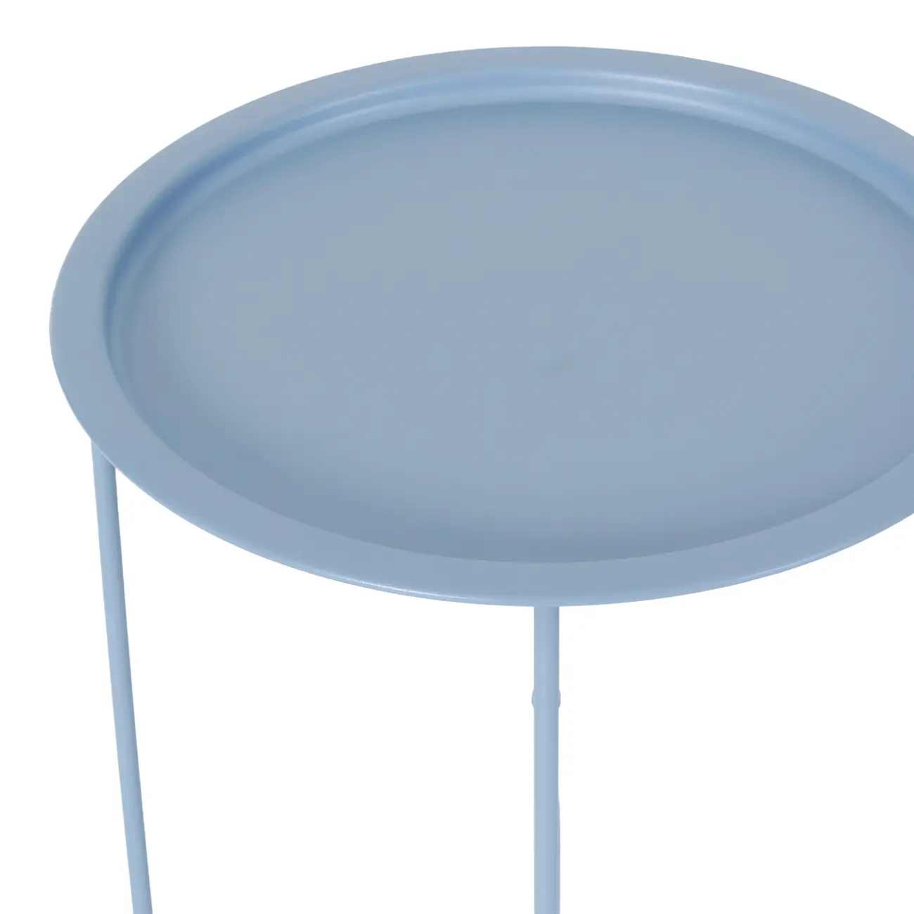 MESA LATERAL REDONDA 41 CM PLATTER - BLEU CENDRÉ - Foto 6