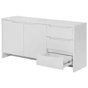 BUFFET 2 PORTAS/3 GAVETAS 1,60 M X 46 CM INDOOR - BRANCO/BRANCO - Foto 11