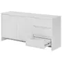 BUFFET 2 PORTAS/3 GAVETAS 1,60 M X 46 CM INDOOR - BRANCO/BRANCO - Foto 11