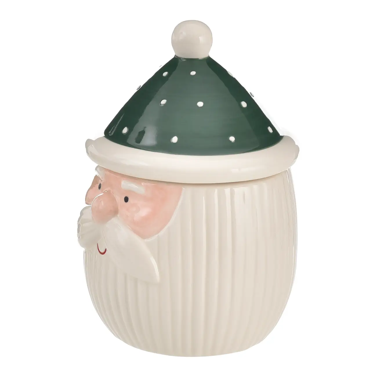 POTE DECORATIVO NOEL 14 CM HOHO HOME - ENGLISH GREEN/BRANCO - Foto 2