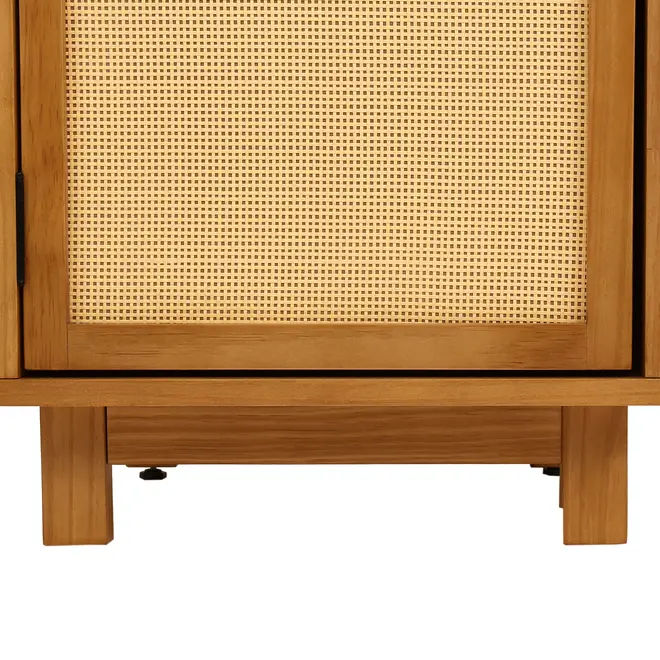 ESCRIVANINHA 1 PORTA COM PALHINHA 1,20 M X 52 CM PALHANDI - AMÊNDOA/NATURAL - Foto 9
