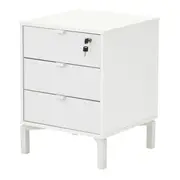 GAVETEIRO PARA ESCRITÓRIO 3 GAVETAS SLEEK - BRANCO/GRANILITE - Foto 3