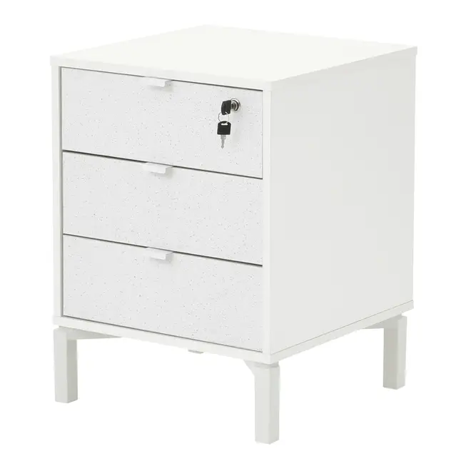GAVETEIRO PARA ESCRITÓRIO 3 GAVETAS SLEEK - BRANCO/GRANILITE - Foto 3