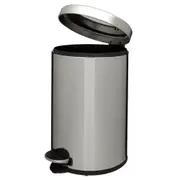 LIXEIRA COM PEDAL 12 L HOYT - INOX/PRETO - Foto 3