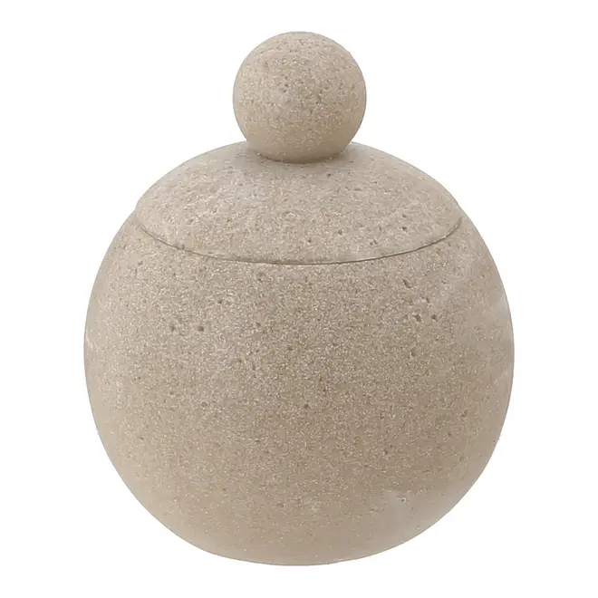 PORTA-ALGODÃO KESHI - BEGE/BRANCO - Foto 1
