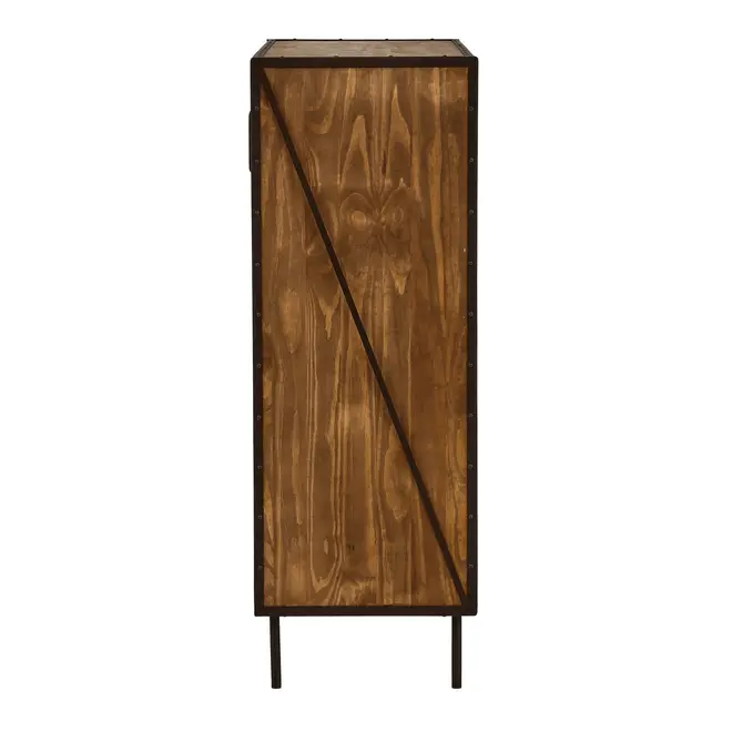 BUFFET 2 PORTAS 1,05 M X 42 CM STEAM TRUNK - ENCERADO CASTANHO/CASTANHO - Foto 5
