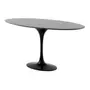 TULIPE MESA OVAL 1,60 M X 90 CM PEDRA - PRETO SÃO GABRIEL - Foto 2