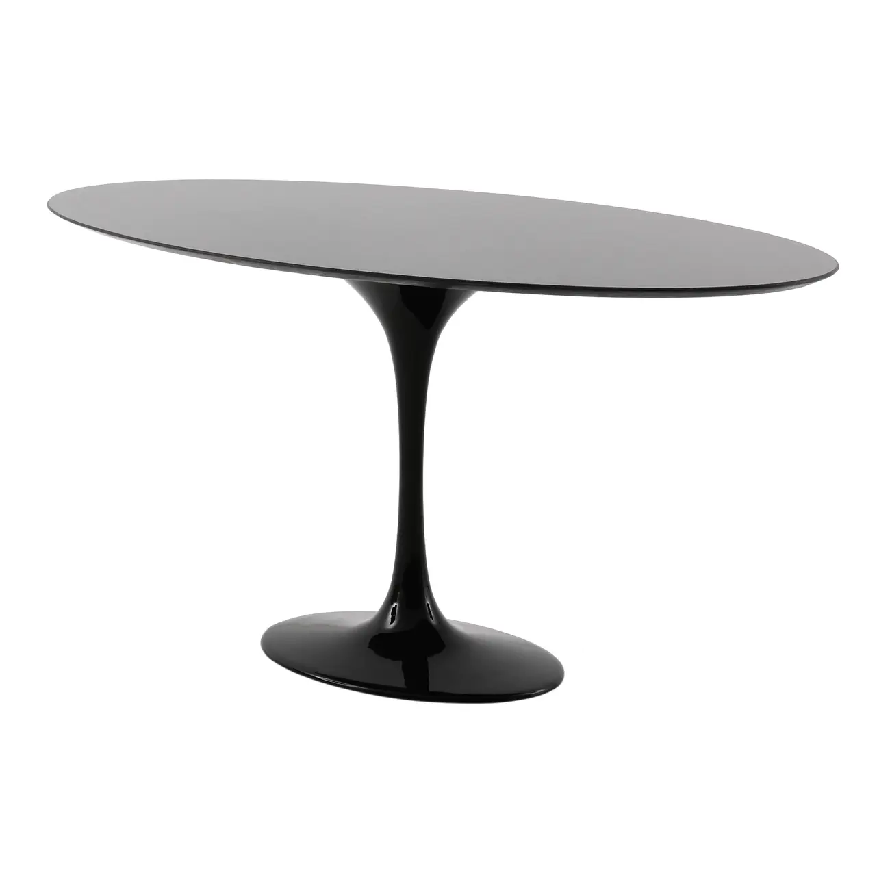 TULIPE MESA OVAL 1,60 M X 90 CM PEDRA - PRETO SÃO GABRIEL - Foto 2