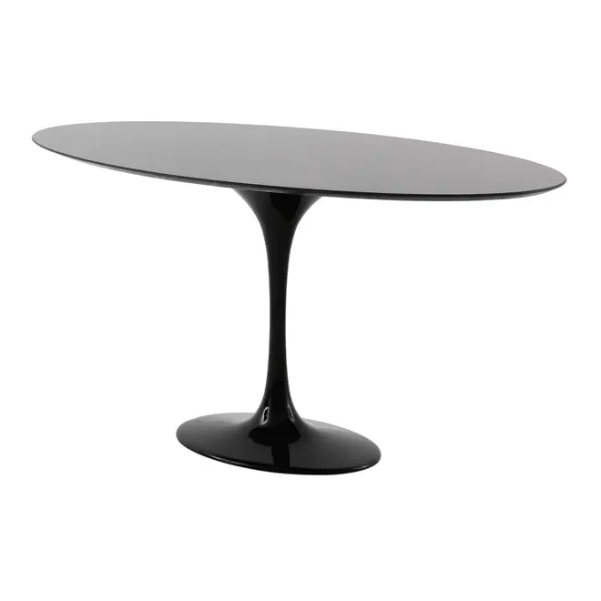 TULIPE MESA OVAL 1,60 M X 90 CM PEDRA - PRETO SÃO GABRIEL - Foto 2