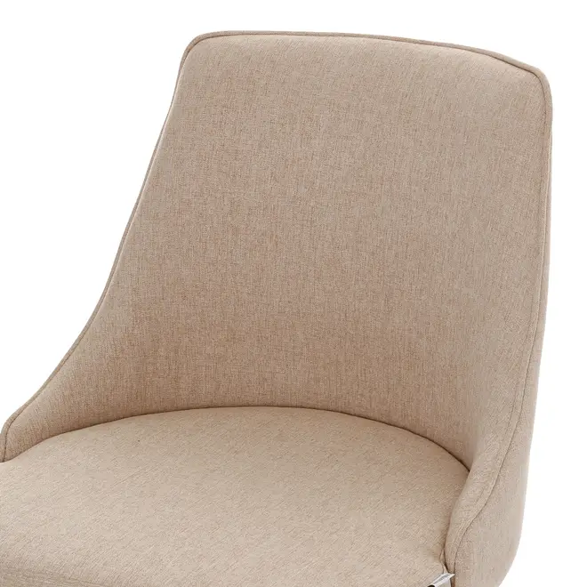 CADEIRA HOME OFFICE DANDY I - CROMADO/BEGE - Foto 7