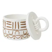 CAIXA 15 CM X 15 CM X 20 CM LIWALE - BRANCO/CANELA DO CEILÃO - Foto 4