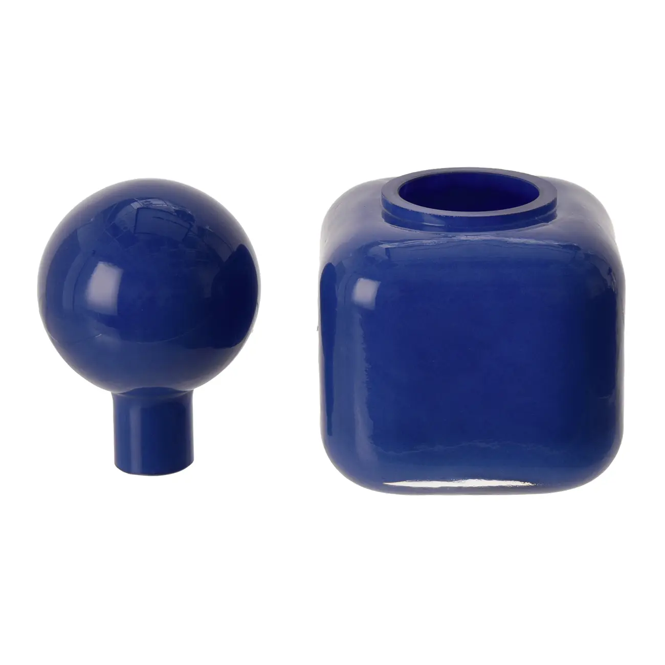 ADORNO MESA/POTE 13 CM LYDD - AZUL COBALTO - Foto 3