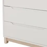 CÔMODA 3 GAVETAS/1 PORTA 1,36 M X 45 CM DULCE - BRANCO/NATURAL WASHED - Foto 10