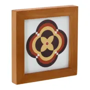 QUADRO 12 CM X 12 CM BLOOMBELOT MARIGOLD - NOZES/MARROM DE LEI - Foto 2